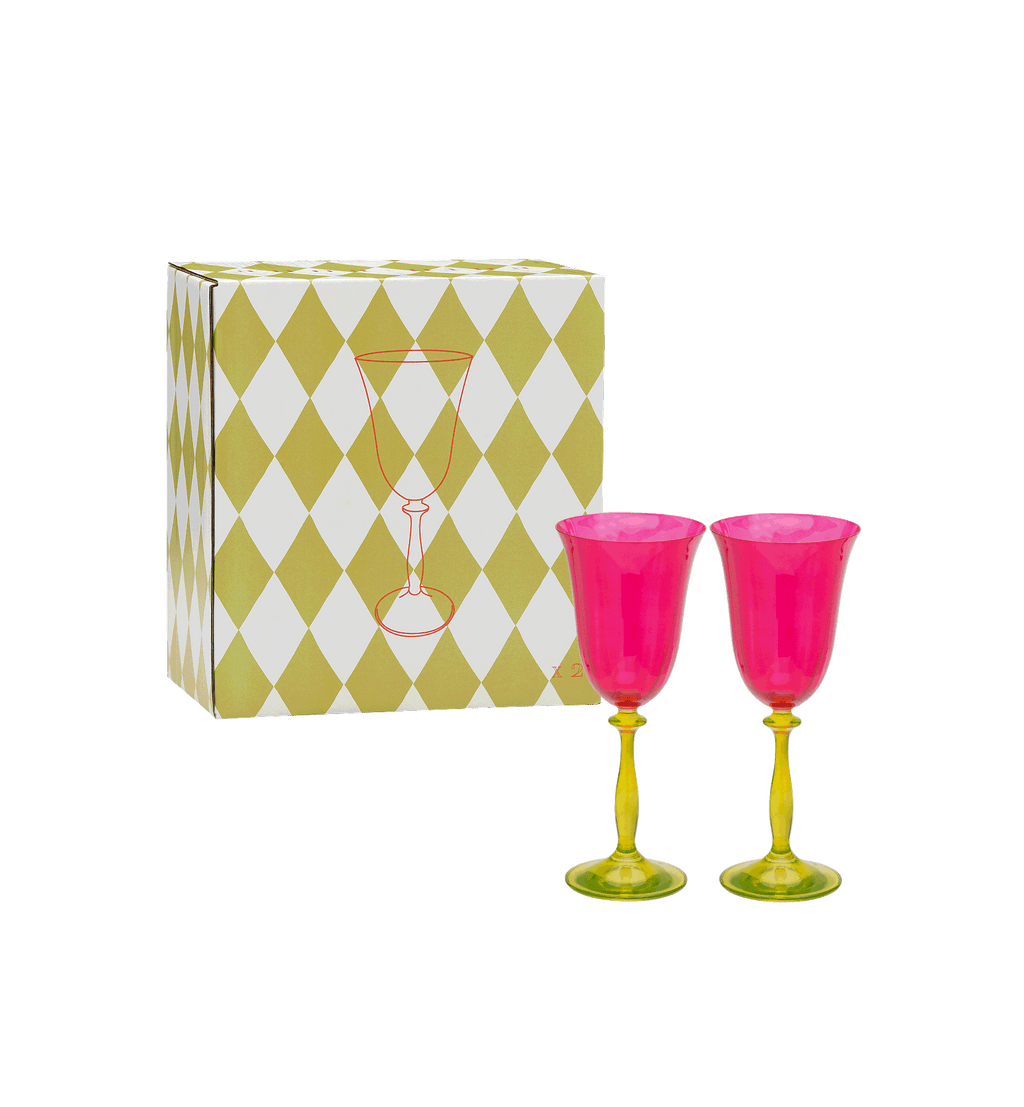 Juego de 2 copas de vino ópticas Gardenia