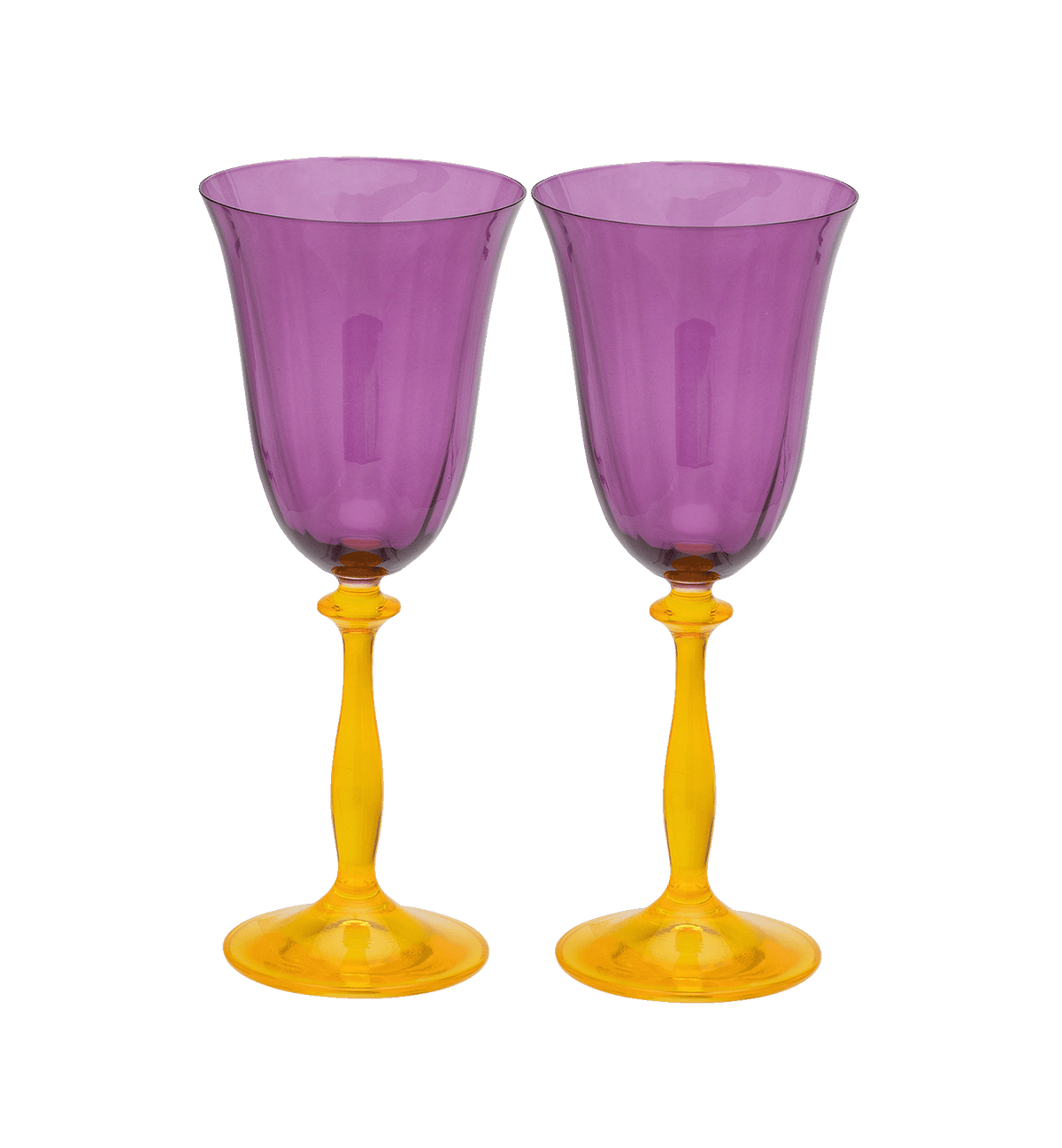 Juego de 2 copas de vino ópticas Petunia