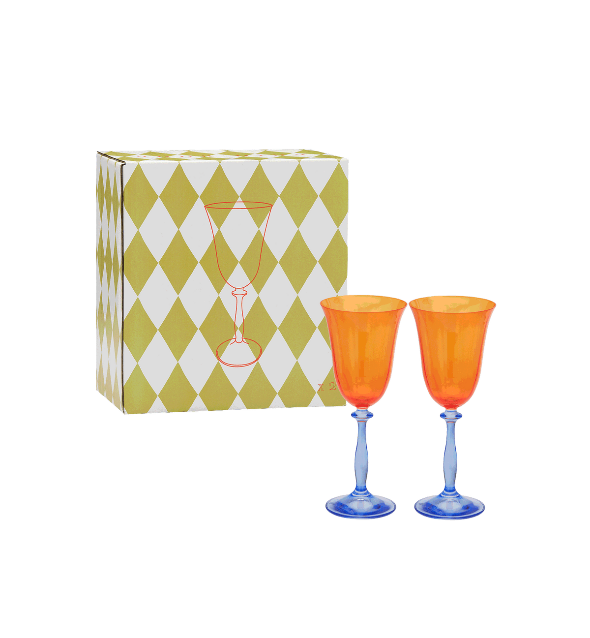 Juego de 2 copas de vino ópticas Paradise