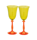 Juego de 2 copas de vino ópticas Poppy