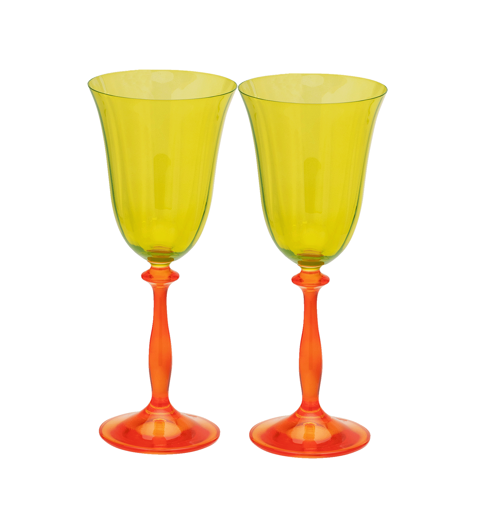 Juego de 2 copas de vino ópticas Poppy