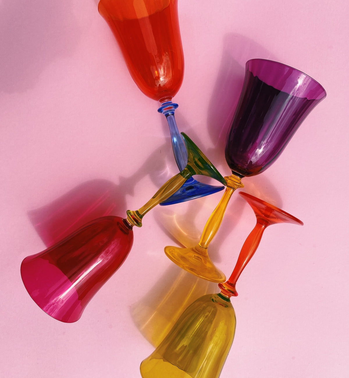 Juego de 2 copas de vino ópticas Poppy