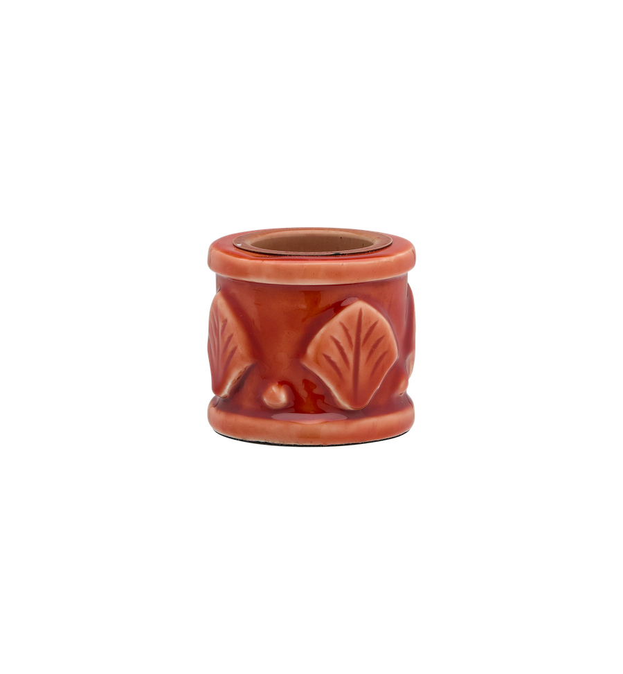 Portavelas para vela de té Shell color coral
