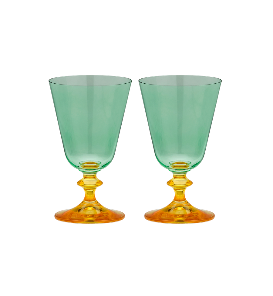 Juego de 2 copas bajas de vino Arancia