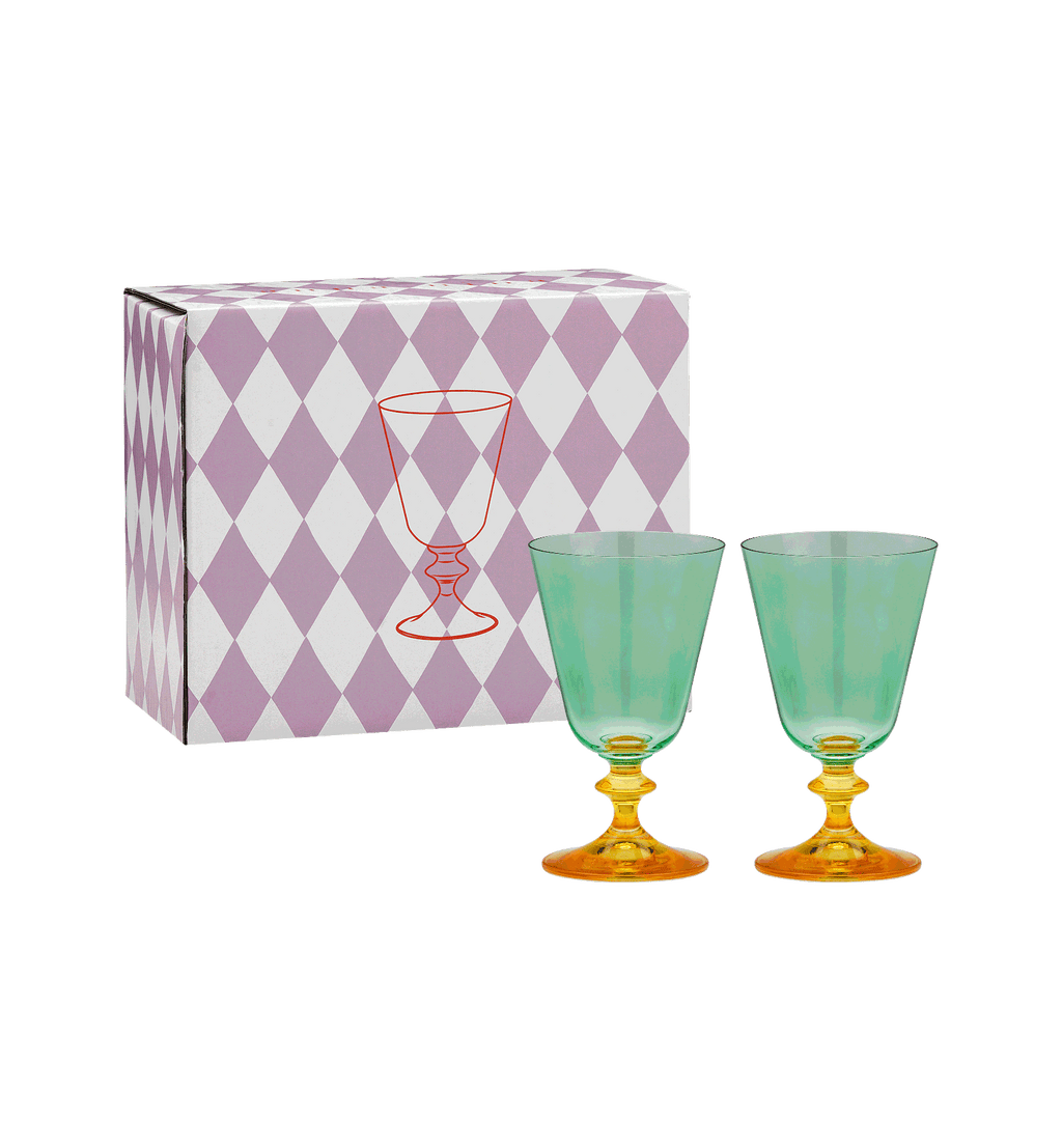 Juego de 2 copas bajas de vino Arancia