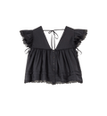 Blusa GANNI con mangas tipo ángel